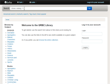 Tablet Screenshot of library.grbc.net
